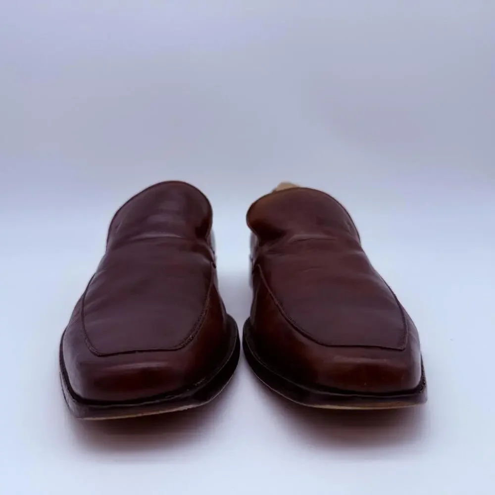 Hugo Boss Mens Brown Leather Loafers Dress Shoes Size 9.5 - Picture 12 of 12